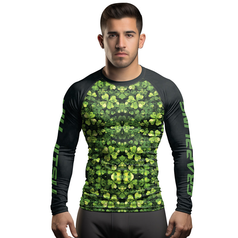 Rashninja Shamrock Warrior Men's Long Sleeve Rash Guard