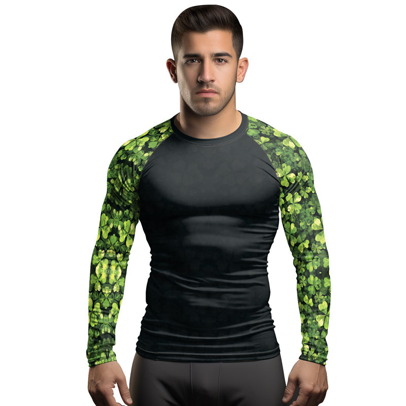 Rashninja Shamrock Warrior Men's Long Sleeve Rash Guard