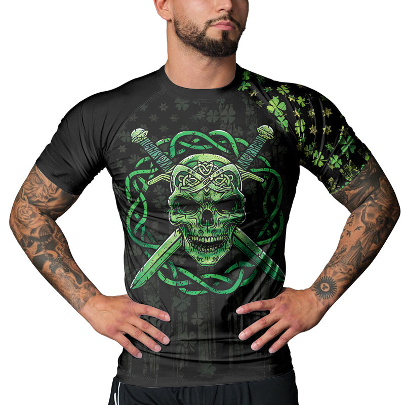 Rashninja Celtic Skull Guardian Men's Short Sleeve Rash Guard