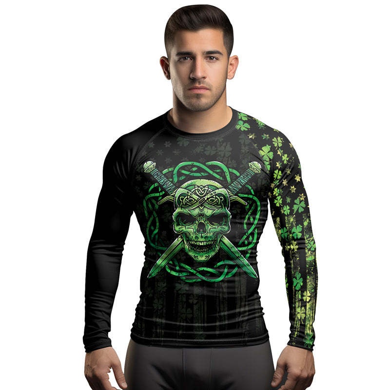 Rashninja Celtic Skull Guardian Men's Long Sleeve Rash Guard