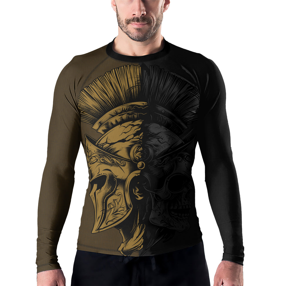 Rashninja Spartan Skull Clash Men's Long Sleeve Rash Guard