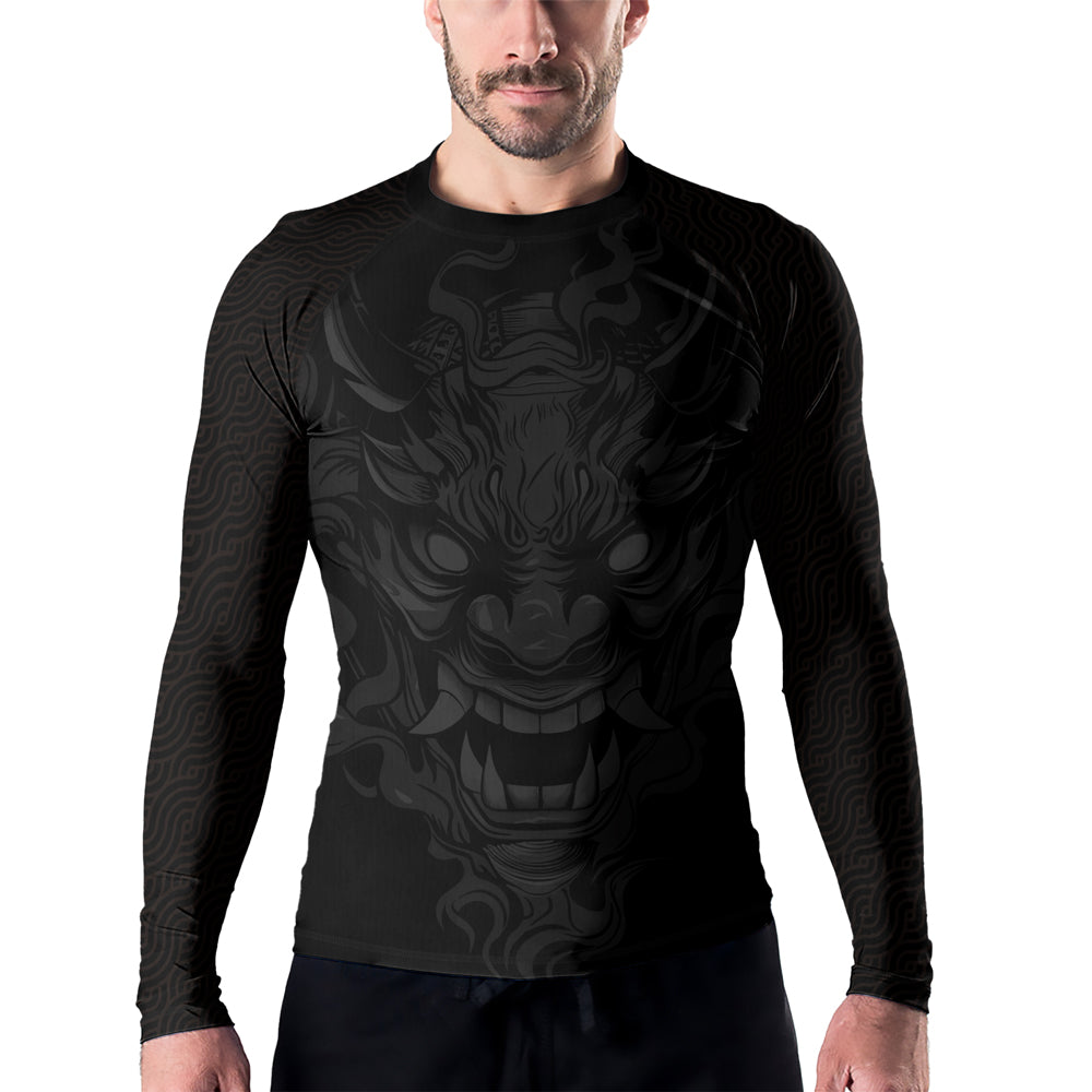 Rashninja Samurai Oni Flames Men's Long Sleeve Rash Guard