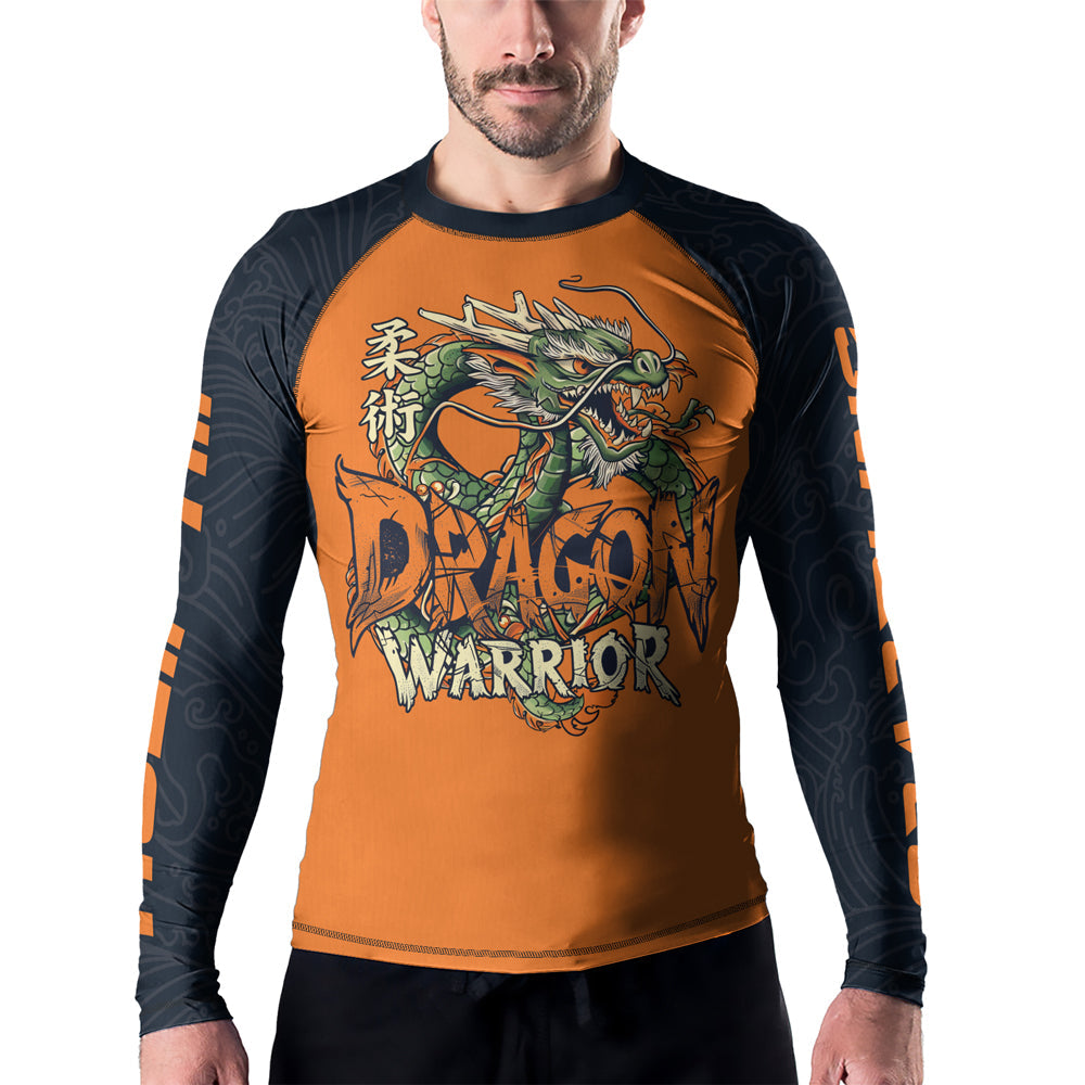 Rashninja Dragon Verdant Blaze Men's Long Sleeve Rash Guard