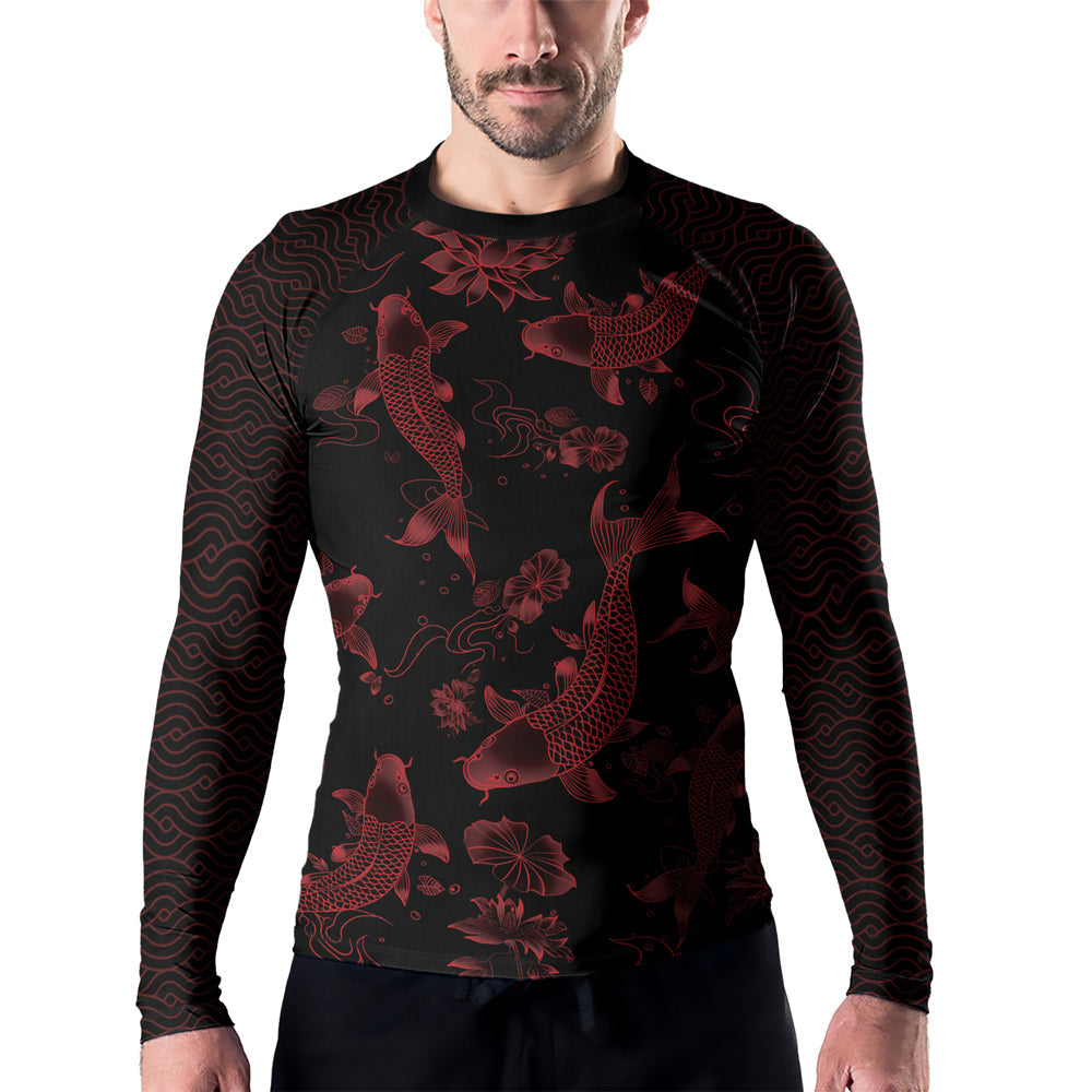 Rashninja Samurai Koi Valor Men's Long Sleeve Rash Guard