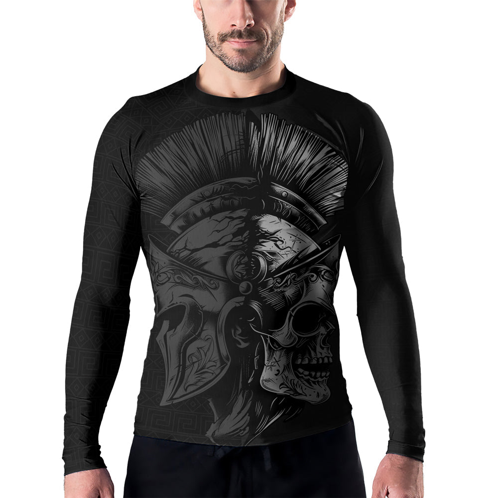 Rashninja Spartan Skull Clash Men's Long Sleeve Rash Guard