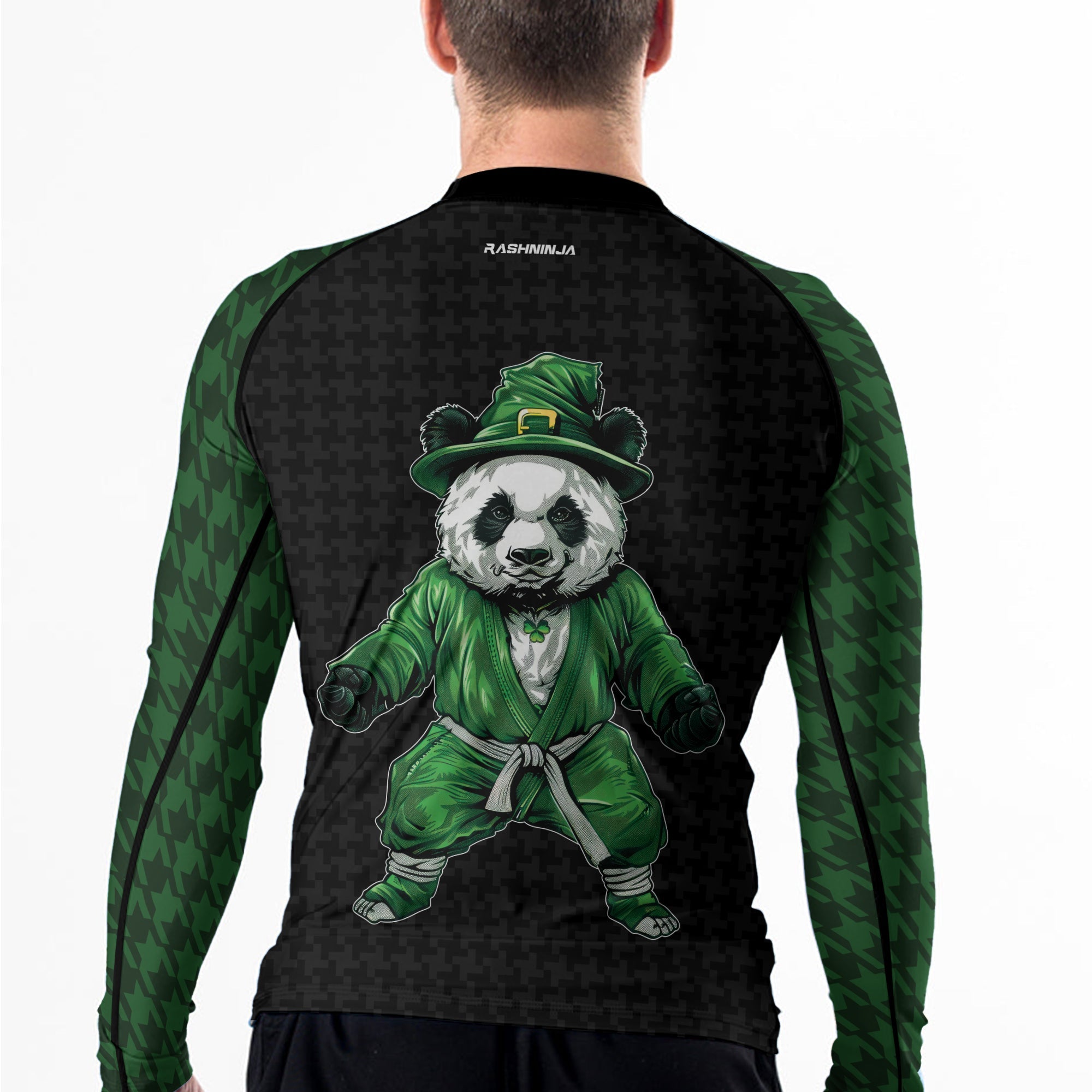 Rashninja Irish Kungfu Panda Men's Long Sleeve Rash Guard