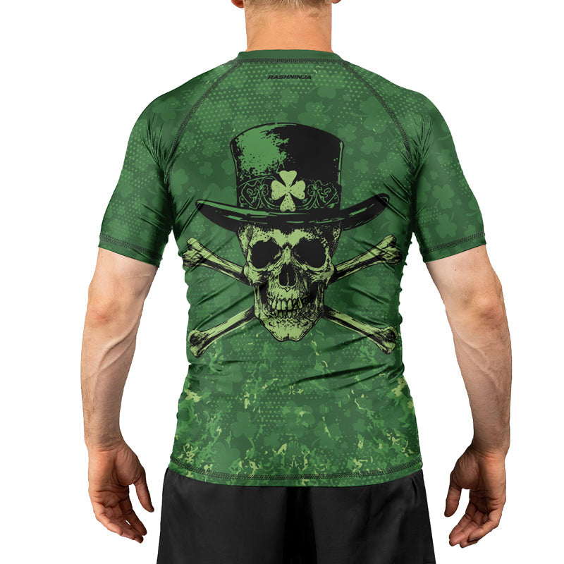 Rashninja Paddy’s Skull Men's Short Sleeve Rash Guard
