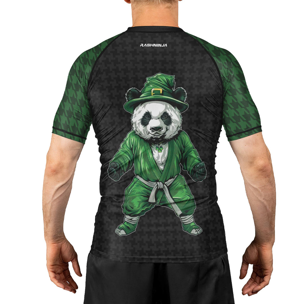 Rashninja Irish Kungfu Panda Men's Short Sleeve Rash Guard