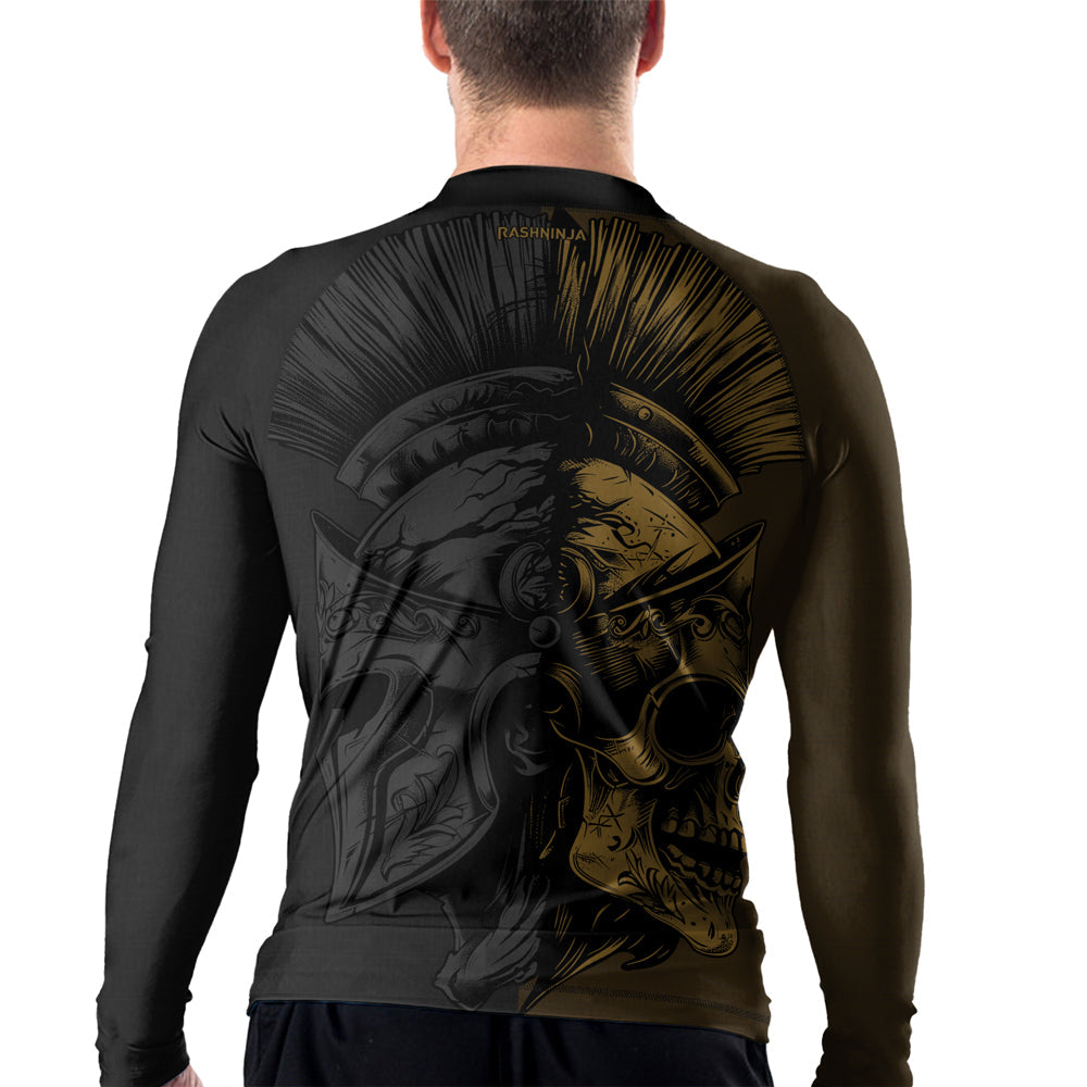Rashninja Spartan Skull Clash Men's Long Sleeve Rash Guard