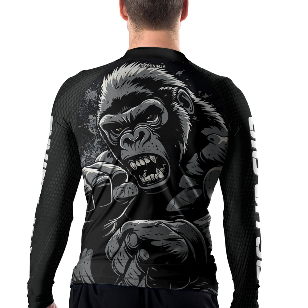 Rashninja Gorilla Wild Monarch Men's Long Sleeve Rash Guard