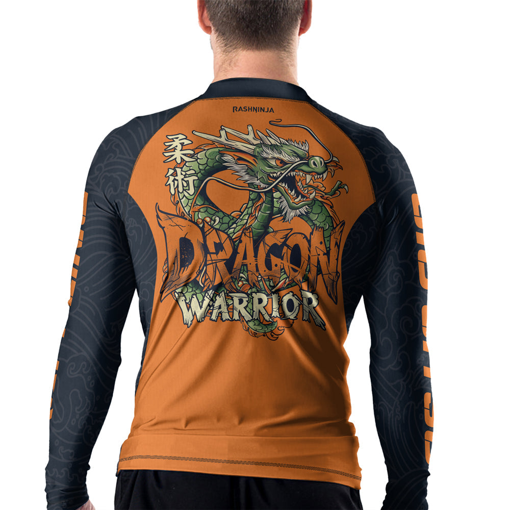 Rashninja Dragon Verdant Blaze Men's Long Sleeve Rash Guard