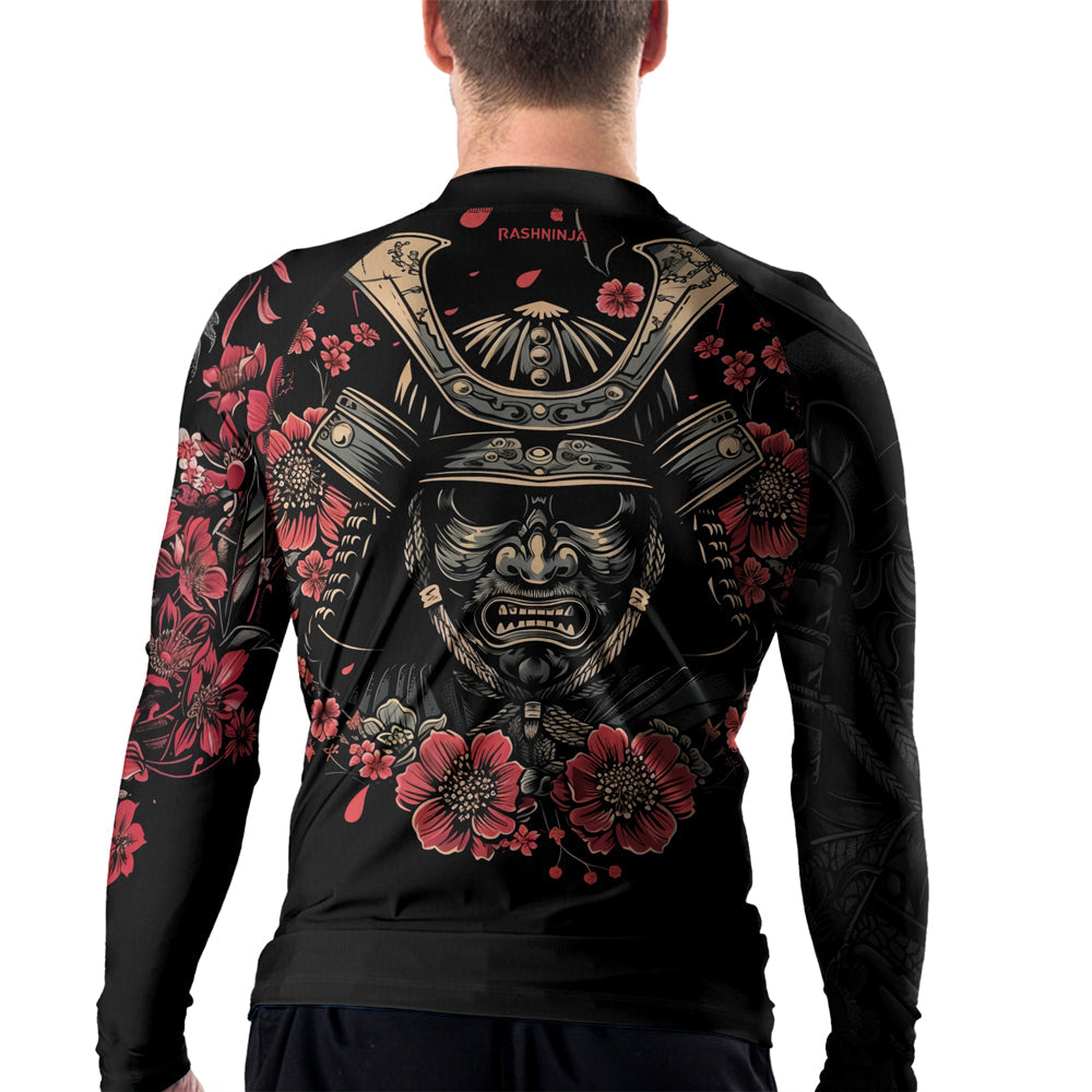 Rashninja Samurai Golden Mask Men's Long Sleeve Rash Guard