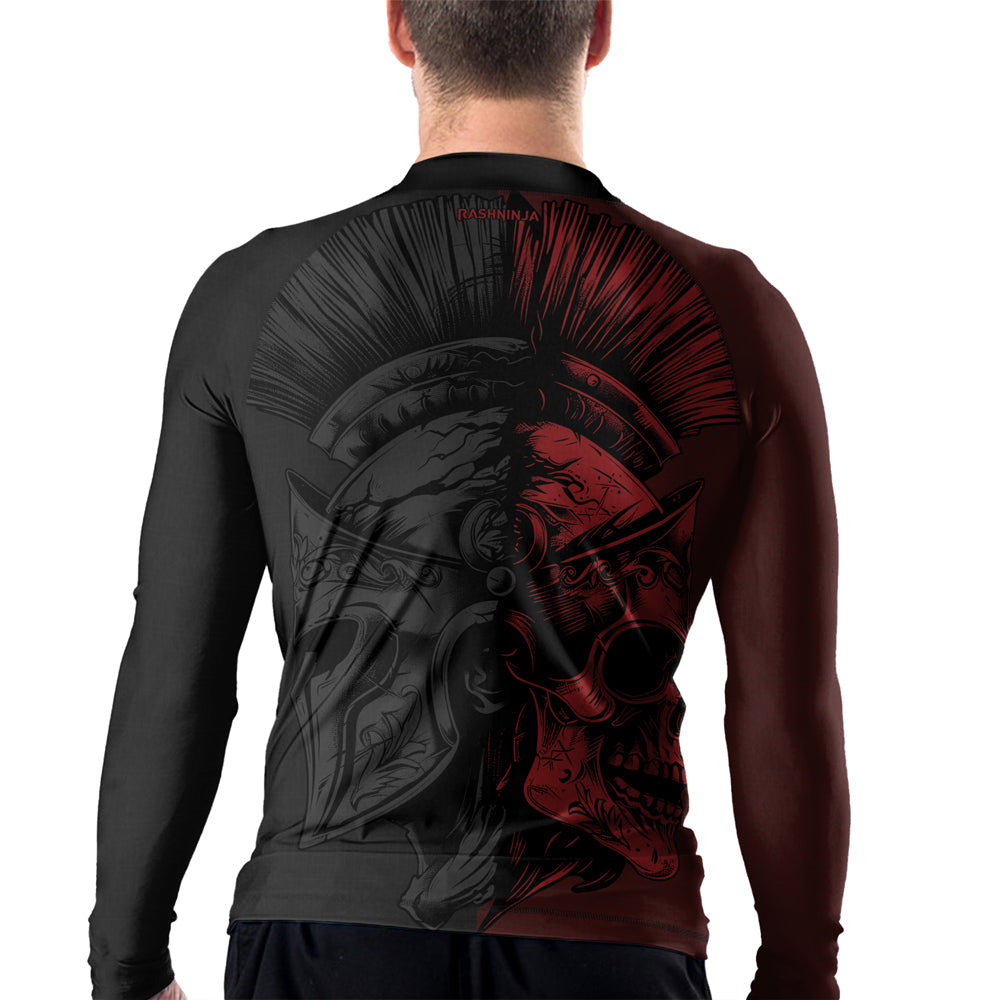 Rashninja Spartan Skull Clash Men's Long Sleeve Rash Guard