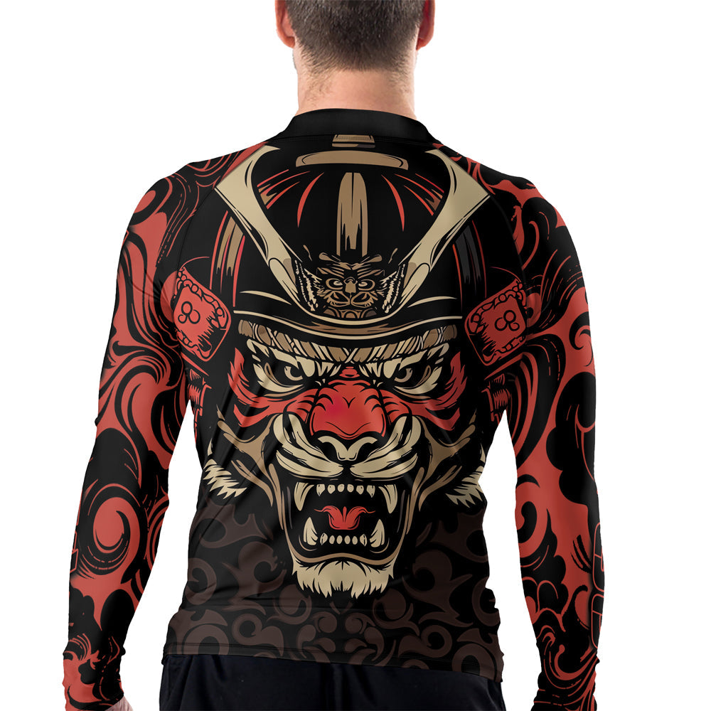 Rashninja Tiger Samurai Men's Long Sleeve Rash Guard