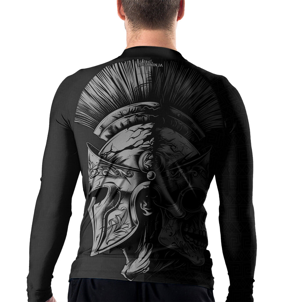 Rashninja Spartan Skull Clash Men's Long Sleeve Rash Guard