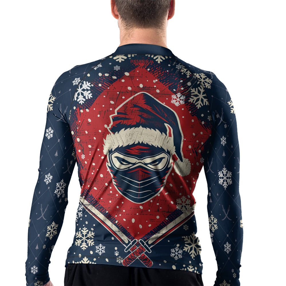 Rashninja Christmas Ninja Santa Men's Long Sleeve Rash Guard