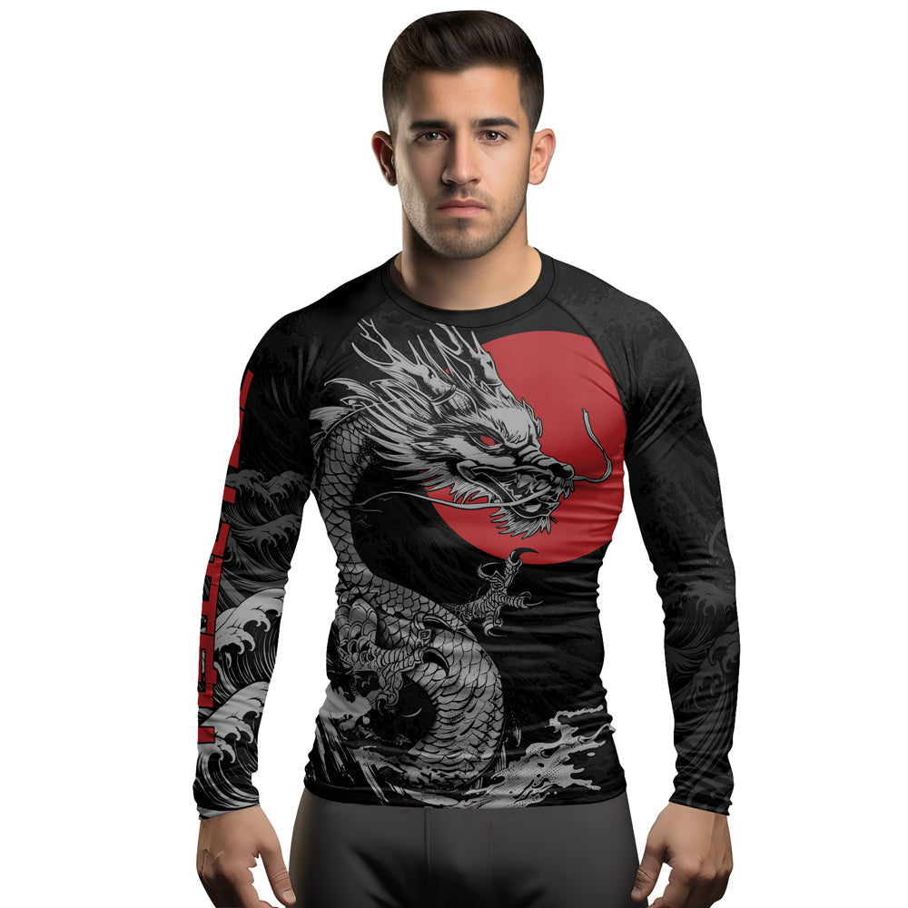 Rashninja Dragon Shadow Men's Long Sleeve Rash Guard