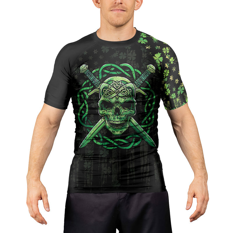 Rashninja Celtic Skull Guardian Men's Short Sleeve Rash Guard