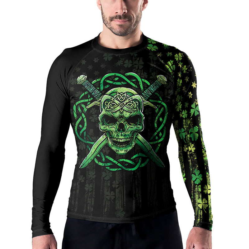 Rashninja Celtic Skull Guardian Men's Long Sleeve Rash Guard