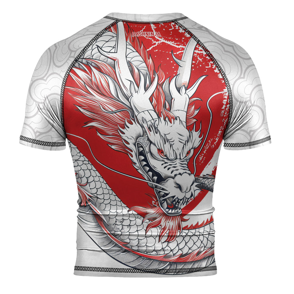Rashninja Dragon Eclipse Red Men's Short Sleeve Rash Guard