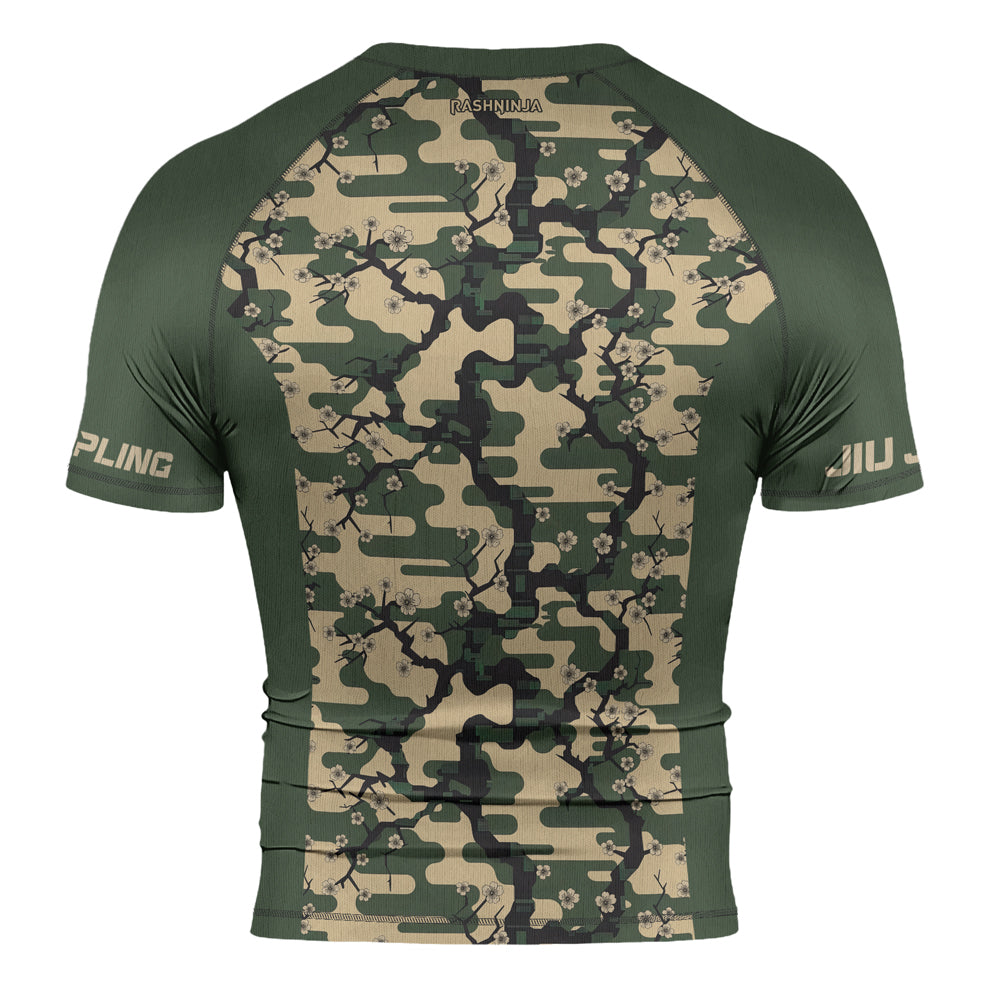 Rashninja Camouflage Jungle Phantom Men's Short Sleeve Rash Guard