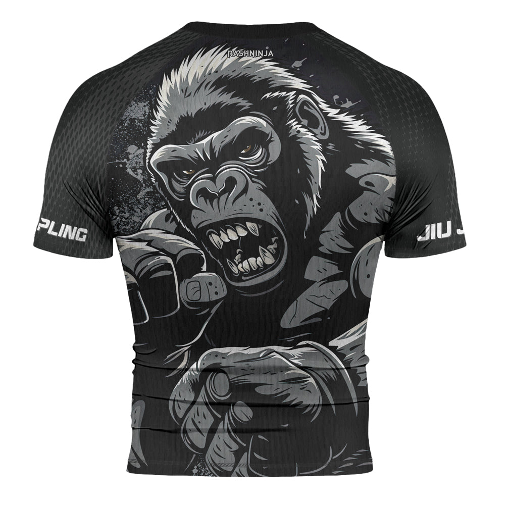 Rashninja Gorilla Wild Monarch Men's Short Sleeve Rash Guard