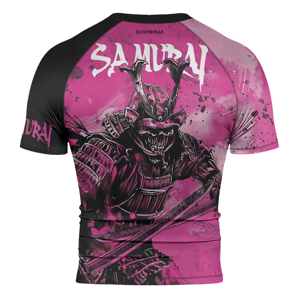 Rashninja Samurai Pink Fury Men's Short Sleeve Rash Guard