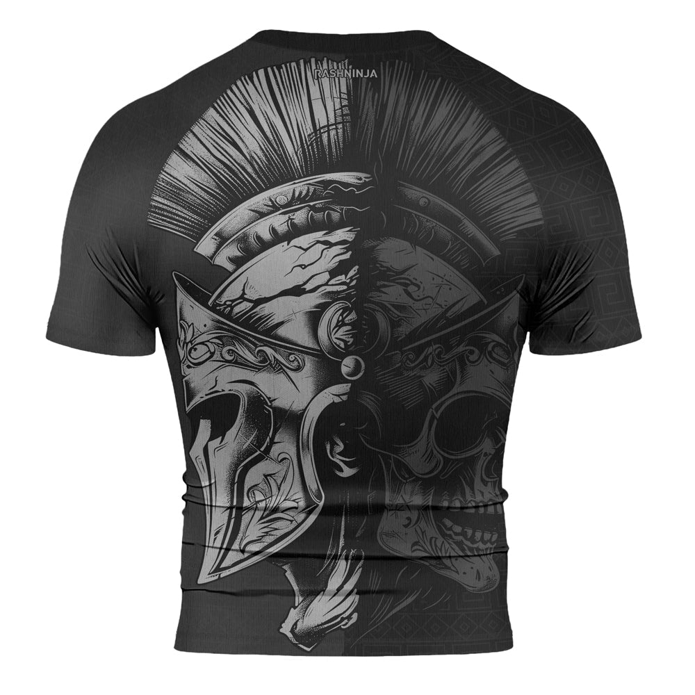 Rashninja Spartan Skull Clash Men's Short Sleeve Rash Guard