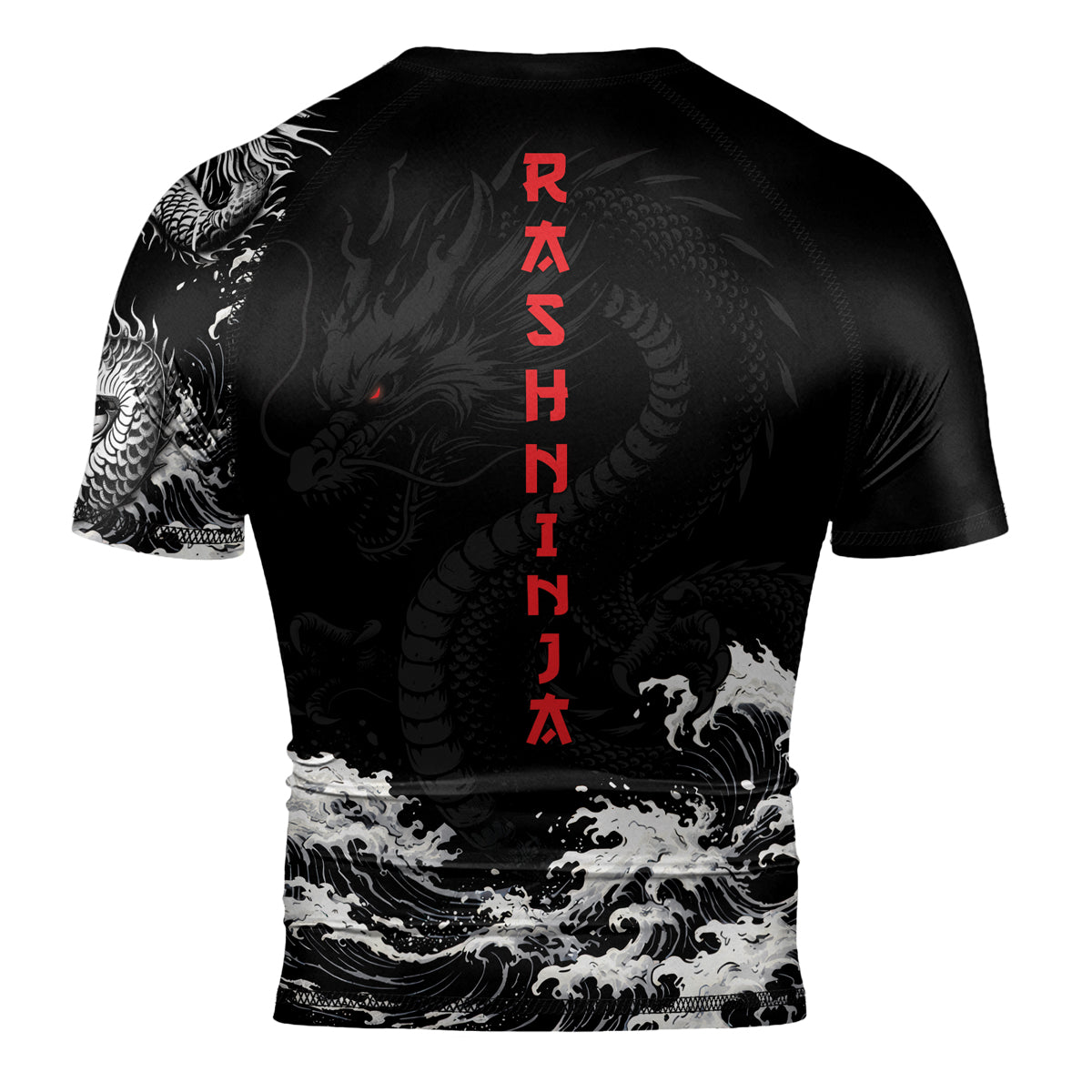 Rashninja Dragon Aurora Gold Men's Short Sleeve Rash Guard