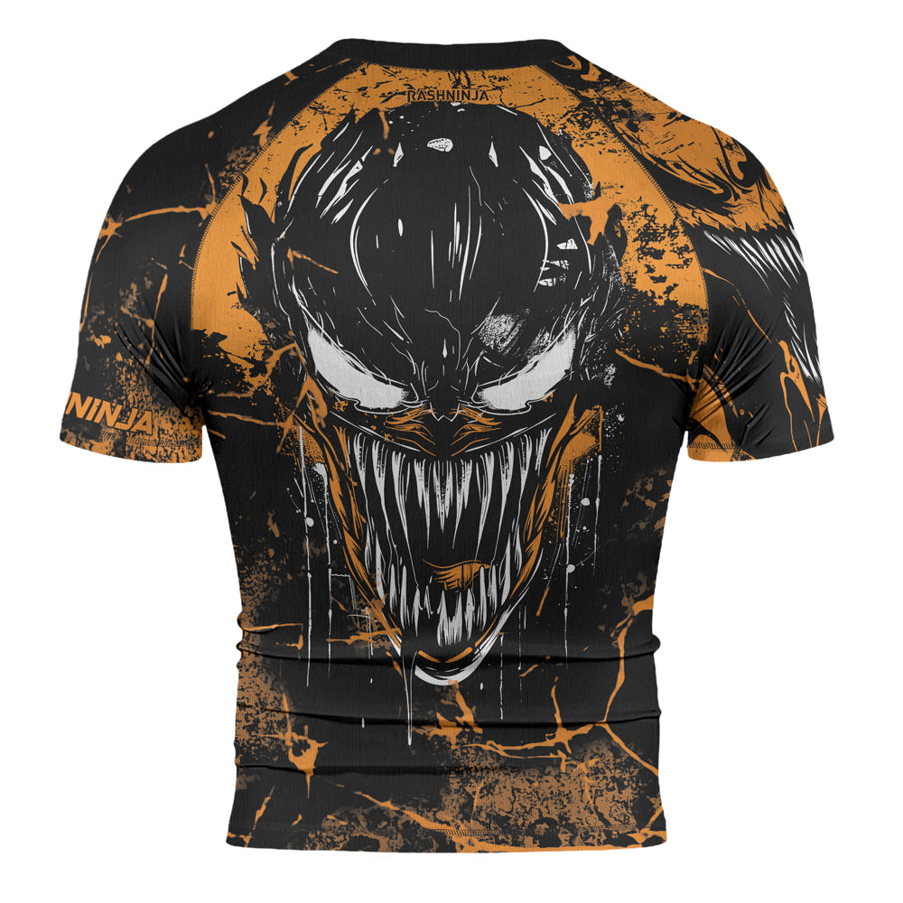 Rashninja Halloween Venom Strike Men's Short Sleeve Rash Guard