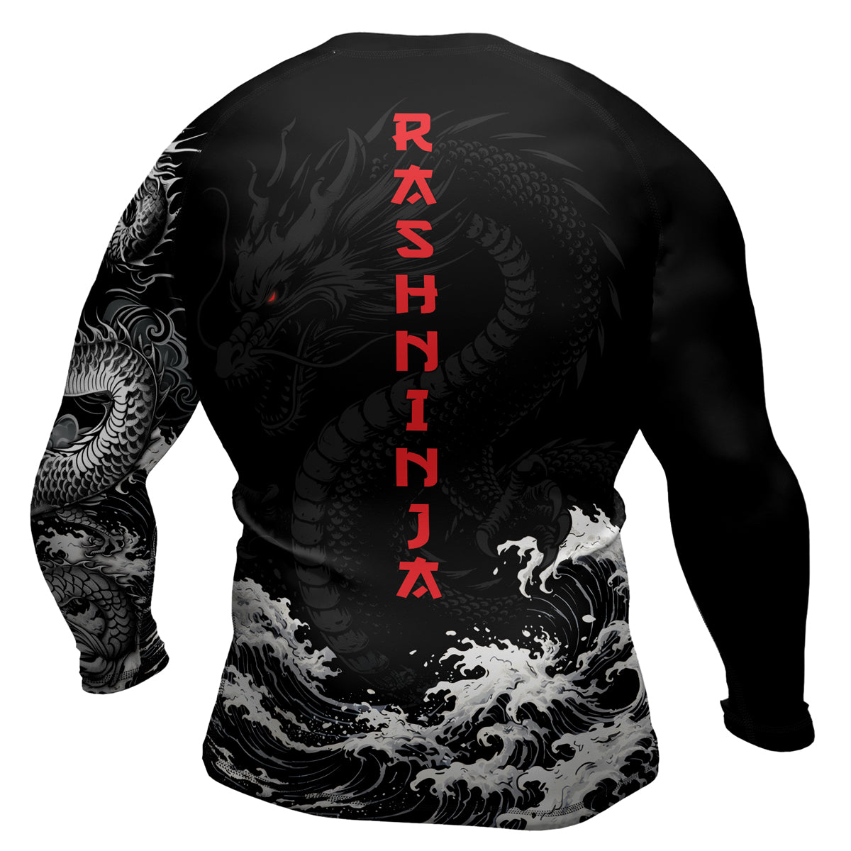 Rashninja Dragon Aurora Gold Men's Long Sleeve Rash Guard