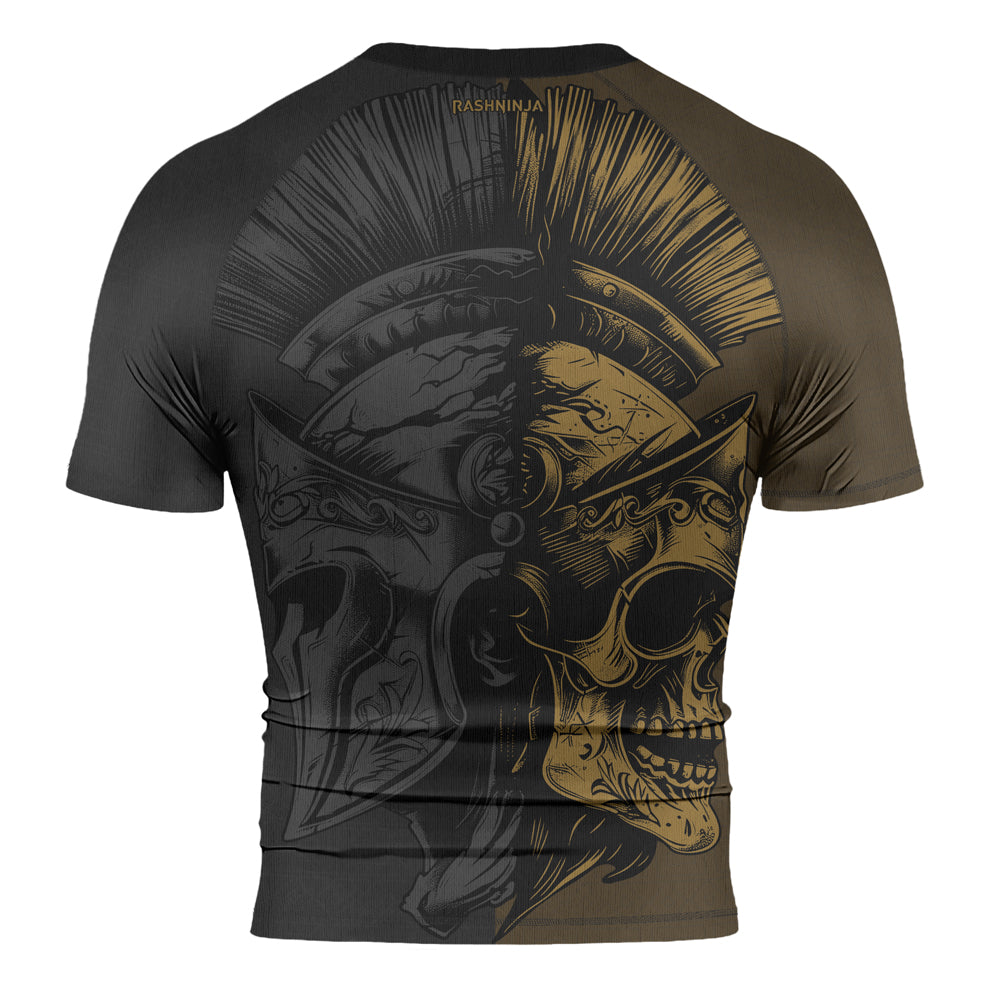 Rashninja Spartan Skull Clash Men's Short Sleeve Rash Guard