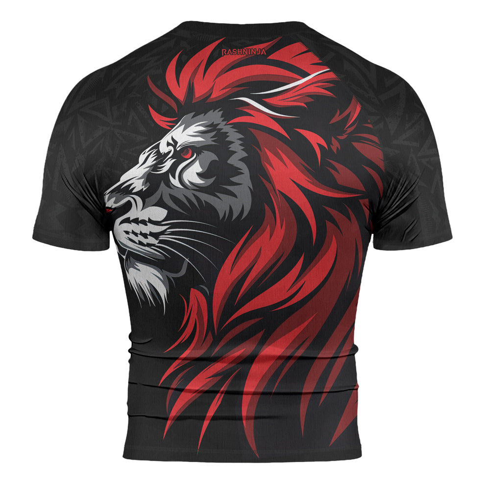 Rashninja Spartan Red Shield Men's Short Sleeve Rash Guard