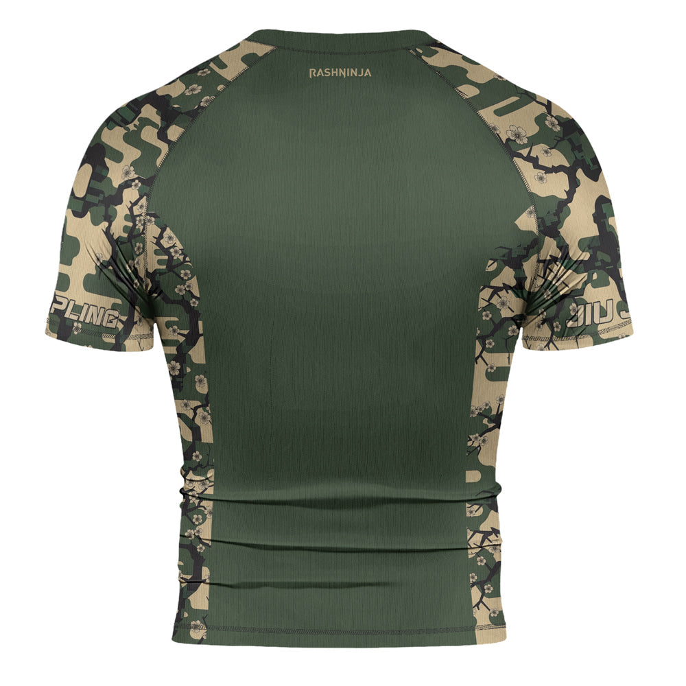 Rashninja Camouflage Jungle Phantom Men's Short Sleeve Rash Guard