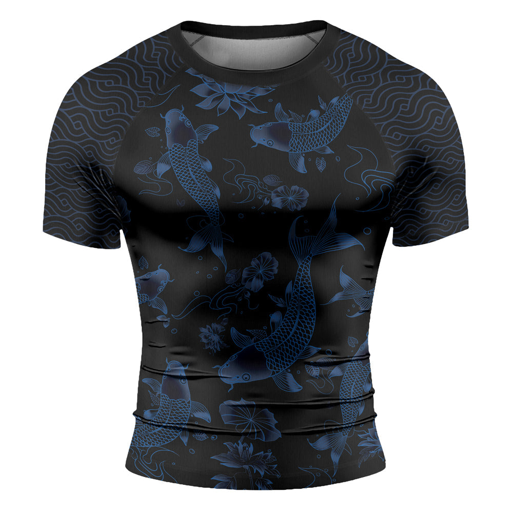 Rashninja Samurai Koi Valor Men's Short Sleeve Rash Guard