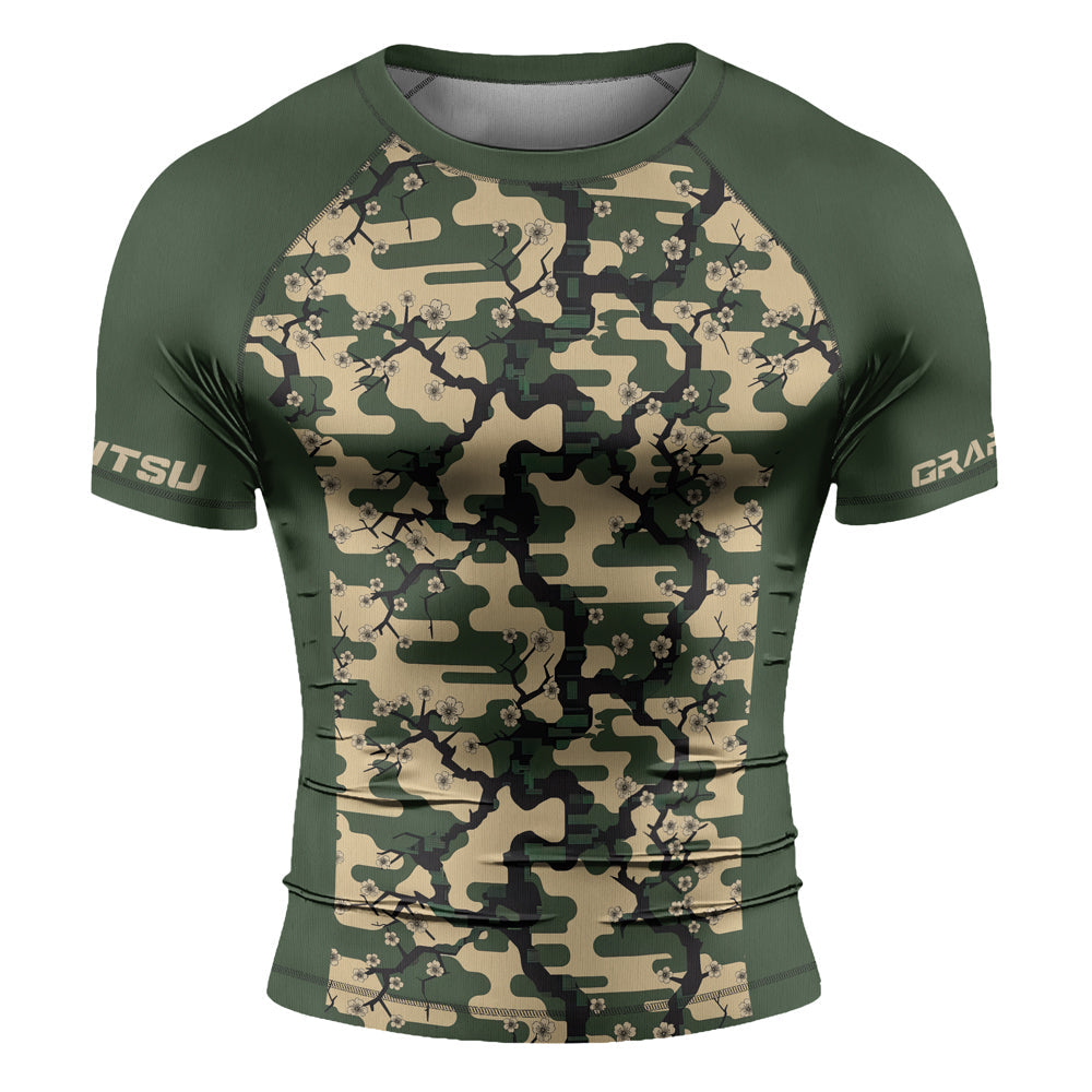 Rashninja Camouflage Jungle Phantom Men's Short Sleeve Rash Guard
