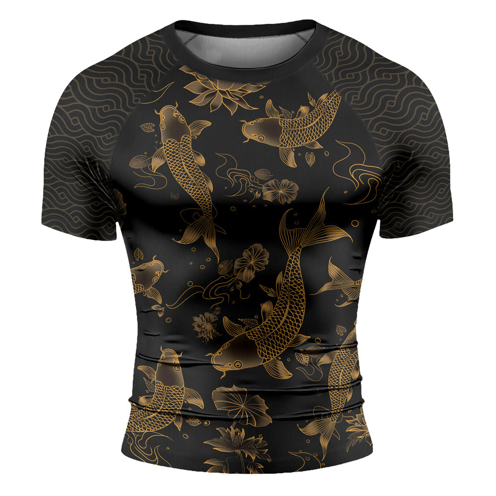 Rashninja Samurai Koi Valor Men's Short Sleeve Rash Guard