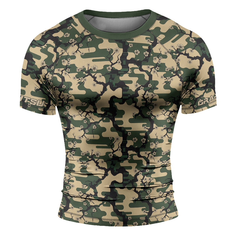 Rashninja Camouflage Jungle Phantom Men's Short Sleeve Rash Guard