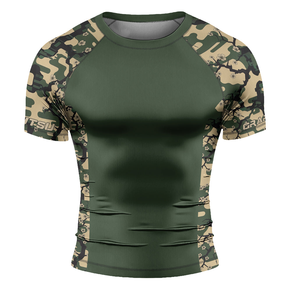 Rashninja Camouflage Jungle Phantom Men's Short Sleeve Rash Guard