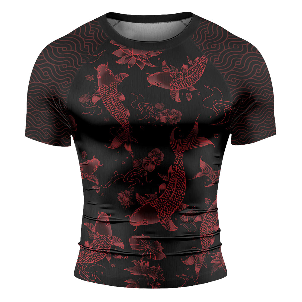 Rashninja Samurai Koi Valor Men's Short Sleeve Rash Guard