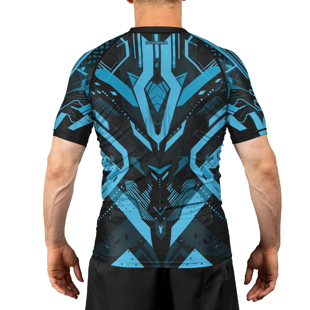 Rashninja Cyber Mech Guardian Men's Short Sleeve Rash Guard