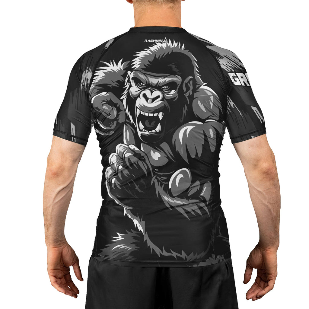 Rashninja Gorilla Roar Dominator Men's  Short Sleeve Rash Guard