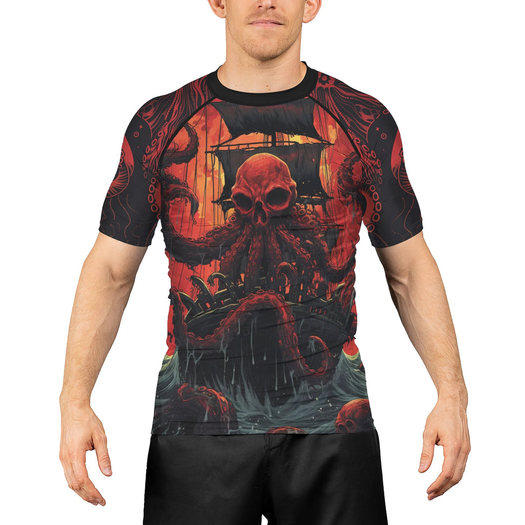 Rashninja Octopus Havoc Men's Short Sleeve Rash Guard