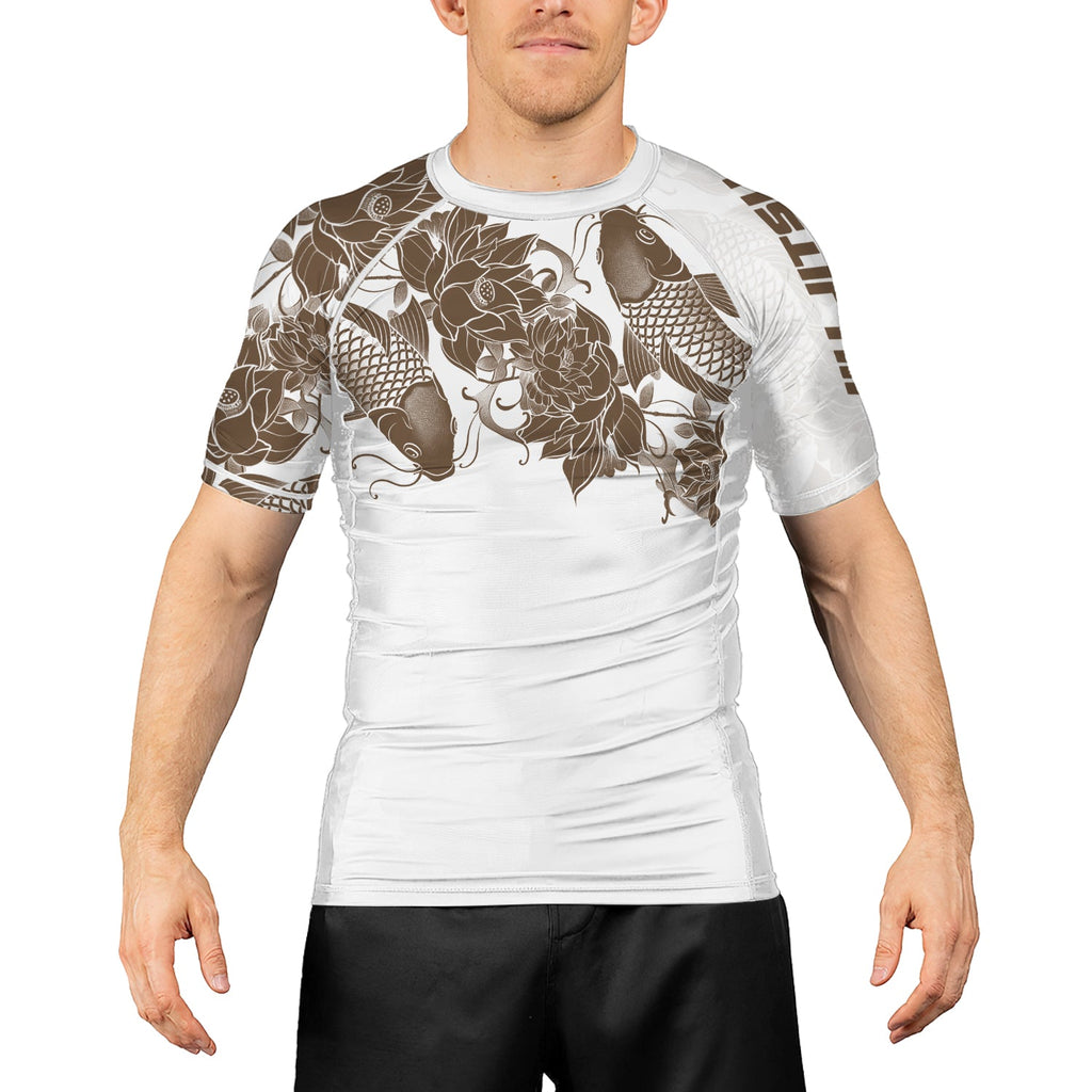 Rashninja Samurai Koi Harmony Men's Short Sleeve Rash Guard