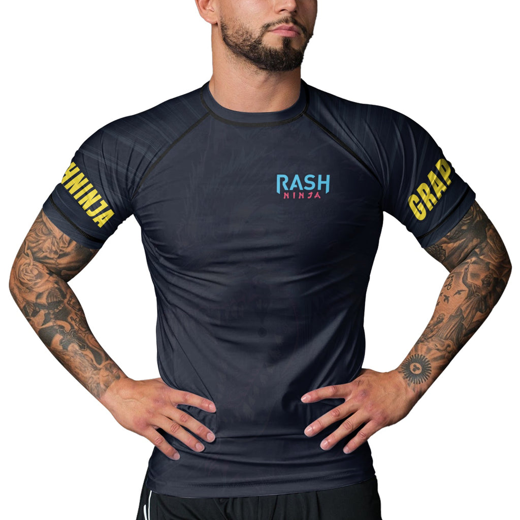 Rashninja Wolf Forest Guardian Men's Short Sleeve Rash Guard