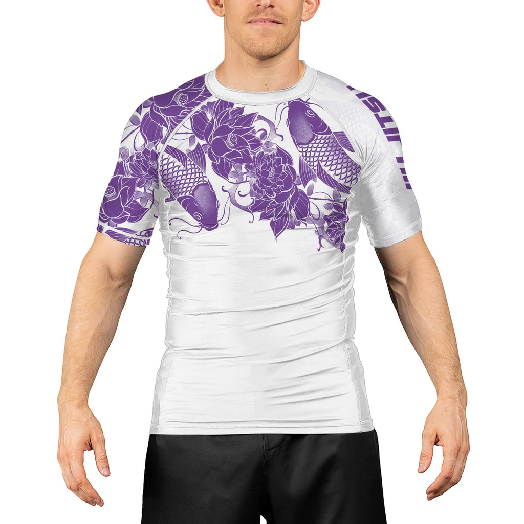 Rashninja Samurai Koi Harmony Men's Short Sleeve Rash Guard