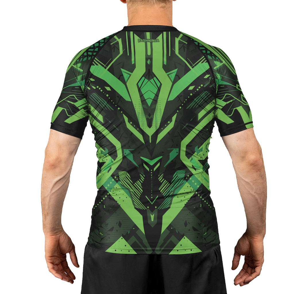 Rashninja Cyber Mech Guardian Men's Short Sleeve Rash Guard