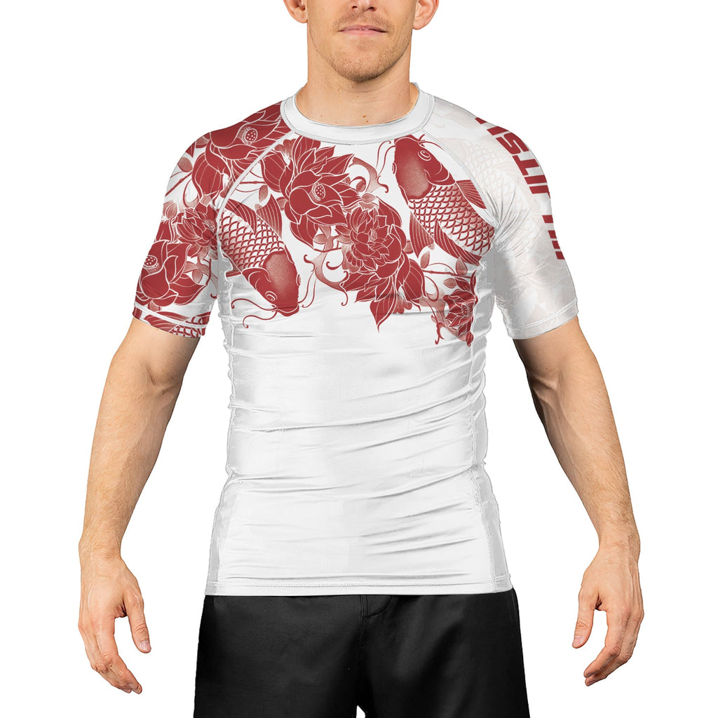 Rashninja Samurai Koi Harmony Men's Short Sleeve Rash Guard