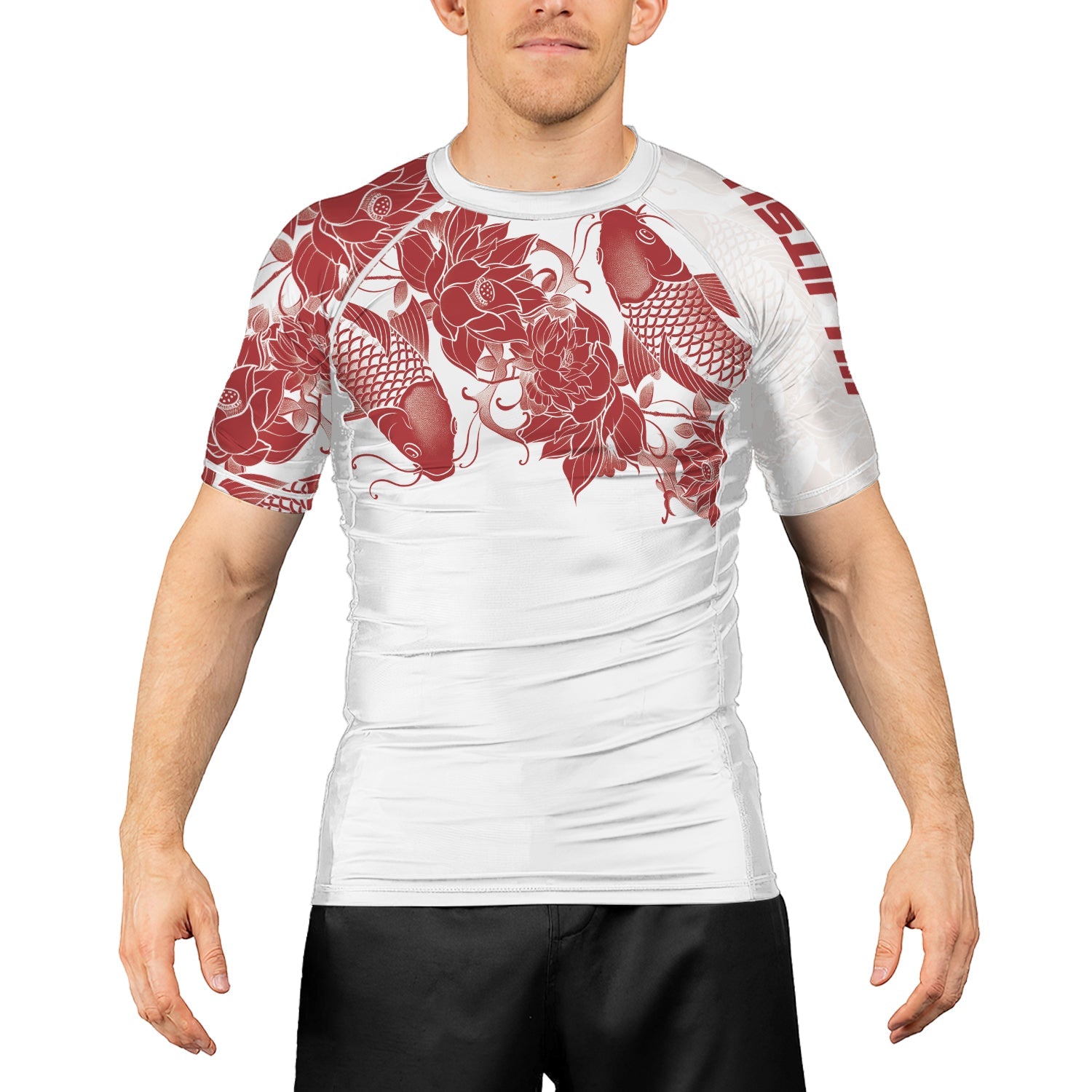 Rashninja Samurai Koi Harmony Men's Short Sleeve Rash Guard