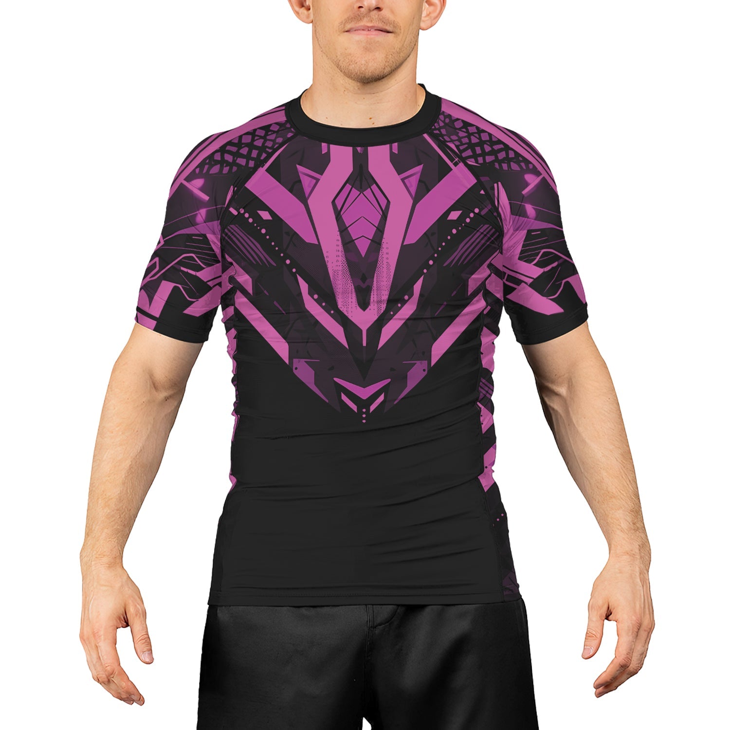 Rashninja Cyber Mech Guardian Men's Short Sleeve Rash Guard